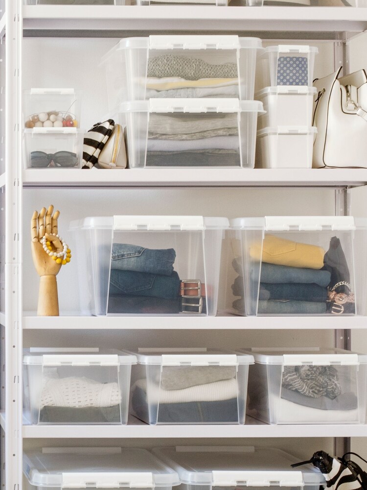Orthex Set of 3 Clear 14L Clear Storage Boxes - Image 2 of 5