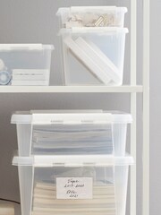 Orthex Set of 3 Clear 14L Clear Storage Boxes - Image 4 of 5
