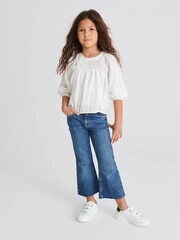 Reiss White Elle Jr Ladder Interest Blouse - Image 4 of 5