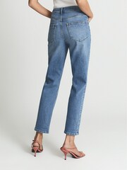 Reiss Pale Blue Bailey Regular High Rise Straight Leg Jeans - Image 5 of 5