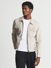 Reiss Black Daniel Washed Cropped Jeans - Image 6 of 6