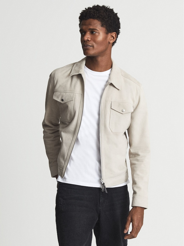 Reiss Black Daniel Washed Cropped Jeans - Image 6 of 6