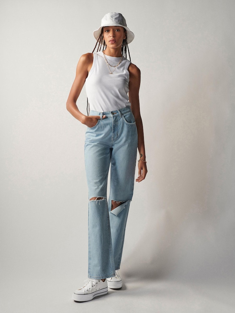 Bleach Blue Ripped - Own 90s Straight-Jeans - Bild 1 von 10