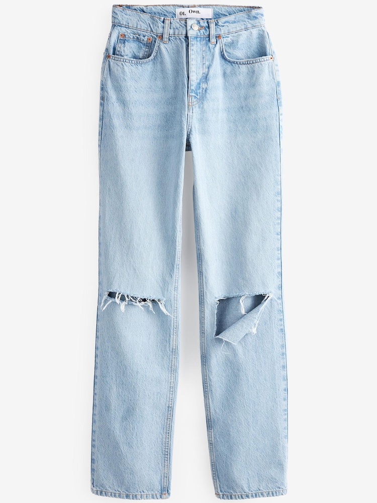 Bleach Blue Ripped - Own 90s Straight-Jeans - Bild 10 von 10