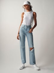Bleach Blue Ripped - Own 90s Straight-Jeans - Bild 2 von 10