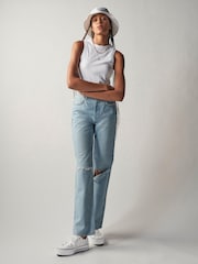 Bleach Blue Ripped - Own 90s Straight-Jeans - Bild 4 von 10