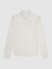 Reiss Ecru Baron Mercerised Jersey Shirt - Image 2 of 7