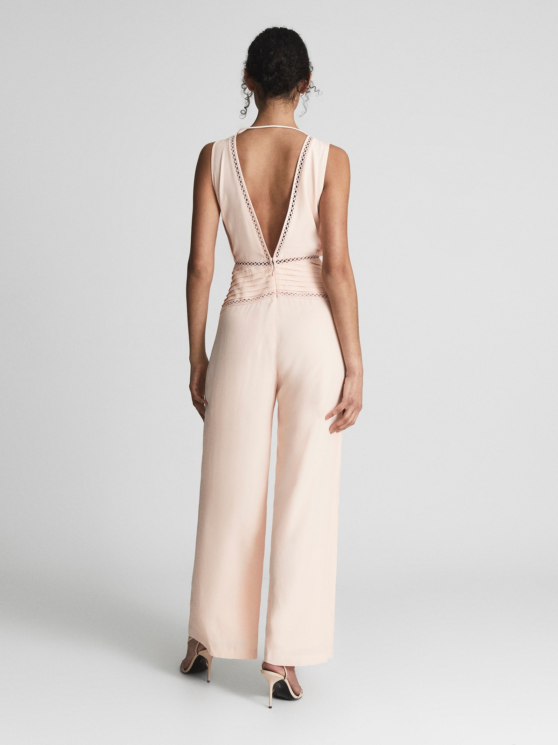 Buy Reiss Blush Maeve Petite Wide Leg Resort Jumpsuit from Next USA