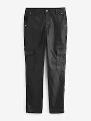Black Coated Straight Leg Jeans - Image 5 of 6