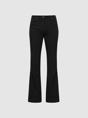 Reiss Black Beau Petite High Rise Skinny Flared Jeans - Image 2 of 7