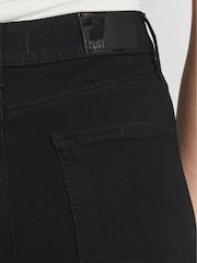 Reiss Black Lou Lou Paige High Rise Twisted Seam Flared Jeans - Image 3 of 4