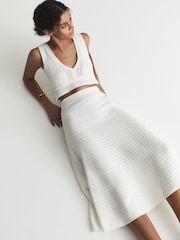 Reiss White Kit Lace Crop Top - Image 7 of 7
