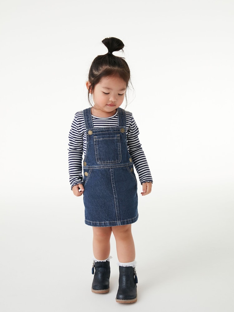 Indigo Blue Denim Pinafore Dress (3mths-7yrs) - Image 1 of 6