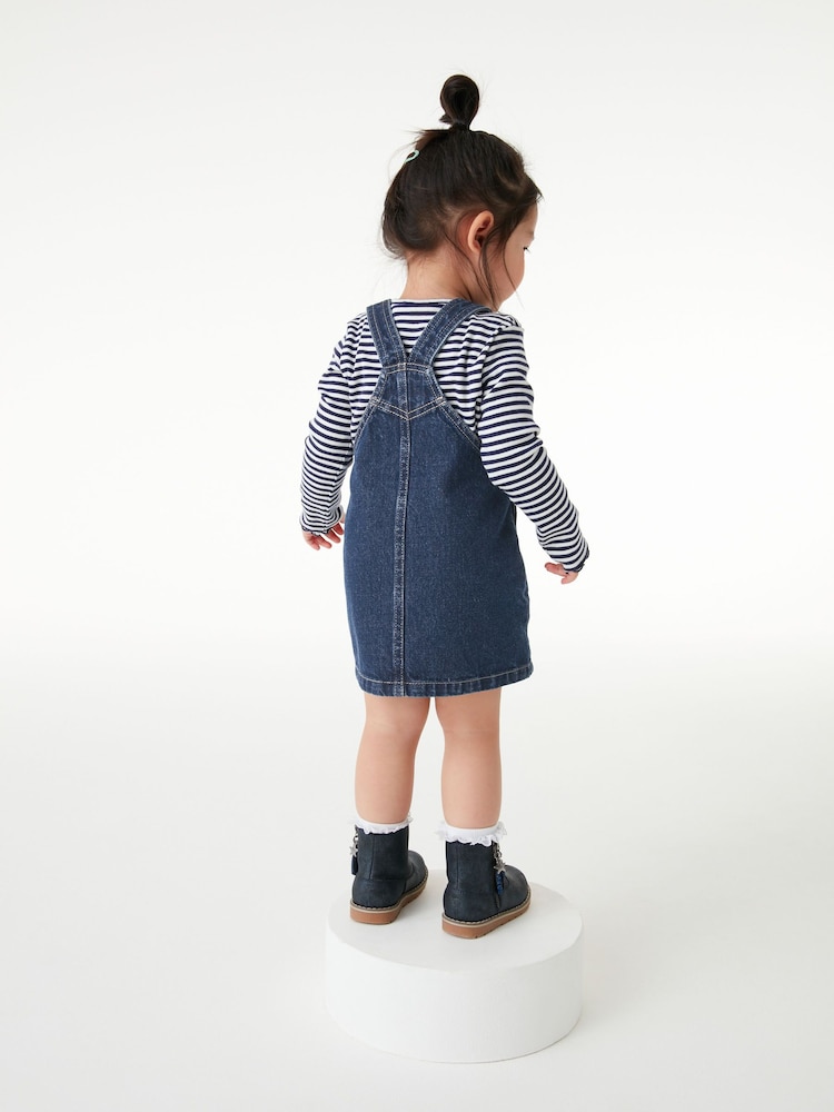 Indigo Blue Denim Pinafore Dress (3mths-7yrs) - Image 2 of 6