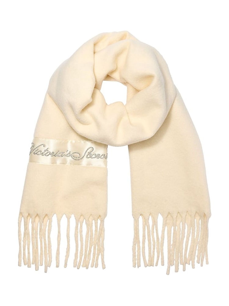 Victoria's Secret Swan Ivory White Cosy Blanket Scarf - Image 1 of 2 Victoria's Secret Swan Ivory White Cosy Blanket Scarf - Image 1 of 2
