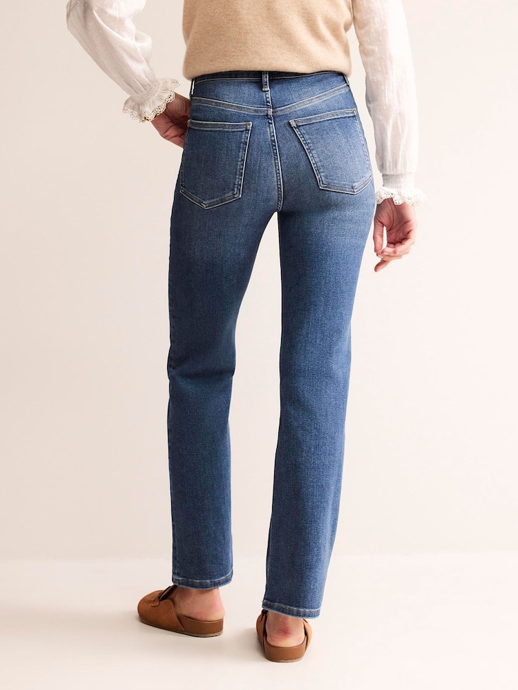 Boden Light Blue High Rise True Straight Jeans - Image 2 of 6