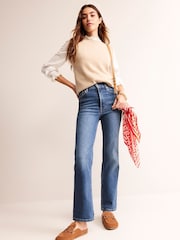 Boden Light Blue High Rise True Straight Jeans - Image 3 of 6