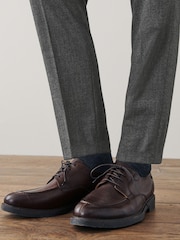 Charcoal Grey Slim Trimmed Donegal Smart Trousers - Image 6 of 8