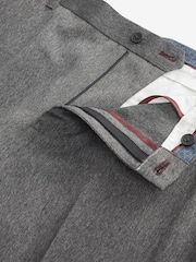 Charcoal Grey Slim Trimmed Donegal Smart Trousers - Image 8 of 8
