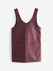 Dark Pink PU Pinafore Dress (3-16yrs) - Image 3 of 3