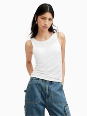 AllSaints White Rina Tank Top - Image 1 of 5