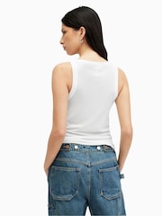 AllSaints White Rina Tank Top - Image 2 of 5