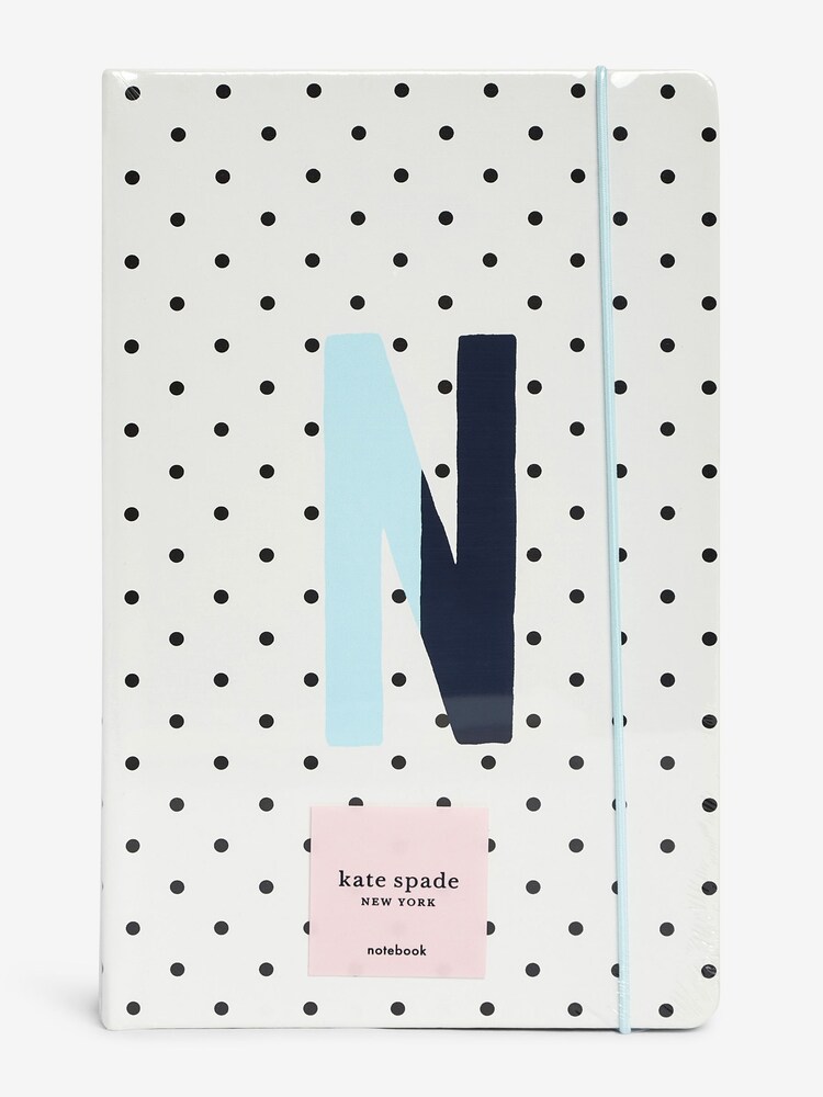 kate spade new york White Initial Take Note Sparks Of Joy Large Notebook - N - Image 1 of 2