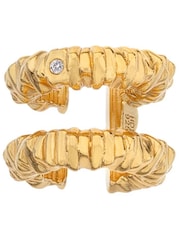 Hot Diamonds X Jac Jossa Gold Tone Believe Double Ear Cuff Earrings - Image 2 of 3