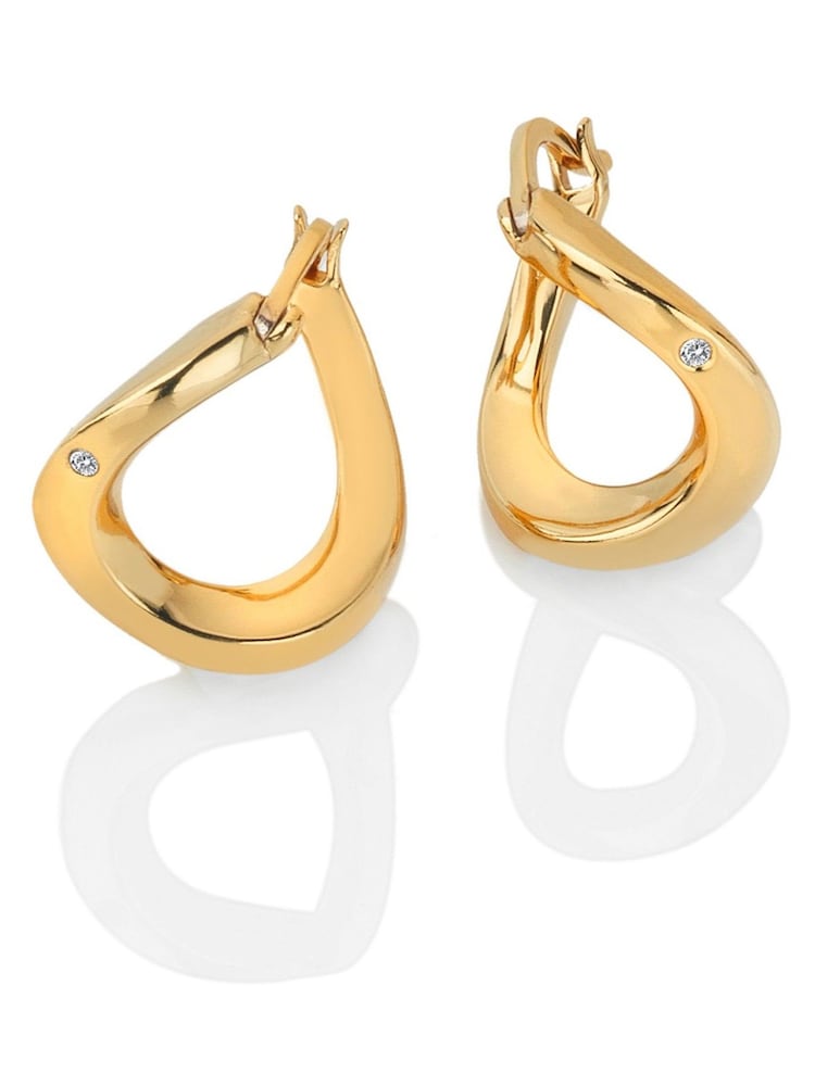 Hot Diamonds X Jac Jossa Gold Tone Soul Twist Earrings - Image 1 of 3