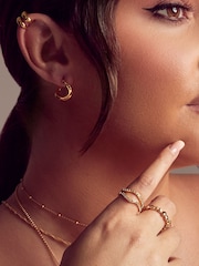 Hot Diamonds X Jac Jossa Gold Tone Soul Twist Earrings - Image 3 of 3