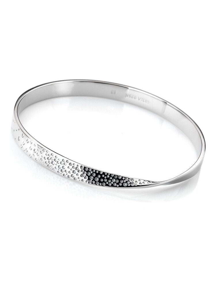 Hot Diamonds Silver Tone Quest Twist Bangle - Image 1 of 3