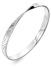 Hot Diamonds Silver Tone Quest Twist Bangle - Image 2 of 3