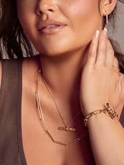 Hot Diamonds Gold Tone Embrace Square Wired 50cm Chain Necklace - Image 3 of 3