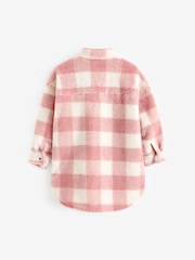 Rosa, kariert - Hemdjacke aus Teddy-Fleece (3–16 Jahre) - Bild 6 von 6