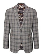 Skopes Grey Tailored Fit Tatton Check Suit: Jacket - Image 4 of 6