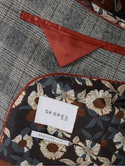 Skopes Grey Tailored Fit Tatton Check Suit: Jacket - Image 5 of 6