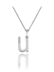 Hot Diamonds Silver Micro Initial Pendant Necklace - Image 1 of 2