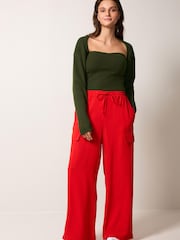 Red Smart Cargo Trousers - Image 1 of 4