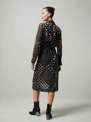 Black Chiffon Midi Dress - Image 3 of 6