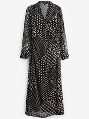 Black Chiffon Midi Dress - Image 5 of 6