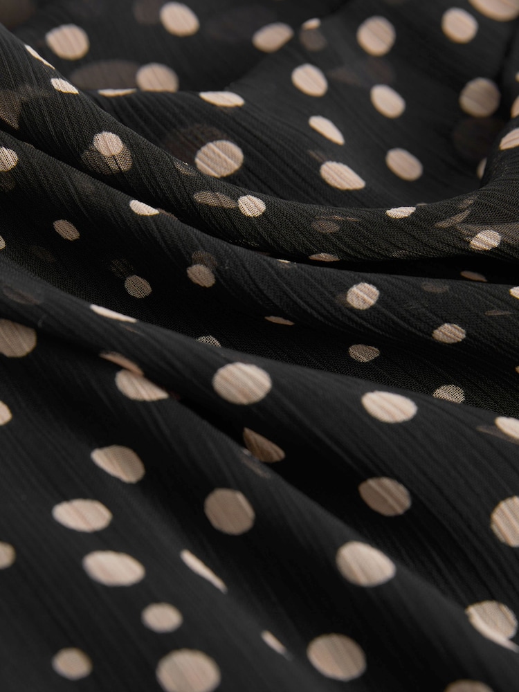 Black Chiffon Midi Dress - Image 6 of 6