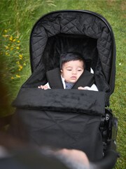 Mamas & Papas Black Ocarro Carbon Black Footmuff - Image 1 of 5