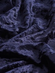 Navy Blue Velvet Flare Trousers - Image 6 of 6