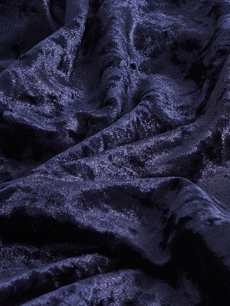 Navy Blue Velvet Flare Trousers - Image 6 of 6