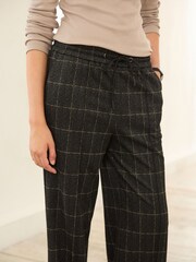 Black Jersey Wide Leg Trousers - Image 5 of 7