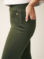 Khaki Green Jersey Thermal Leggings - Image 7 of 11