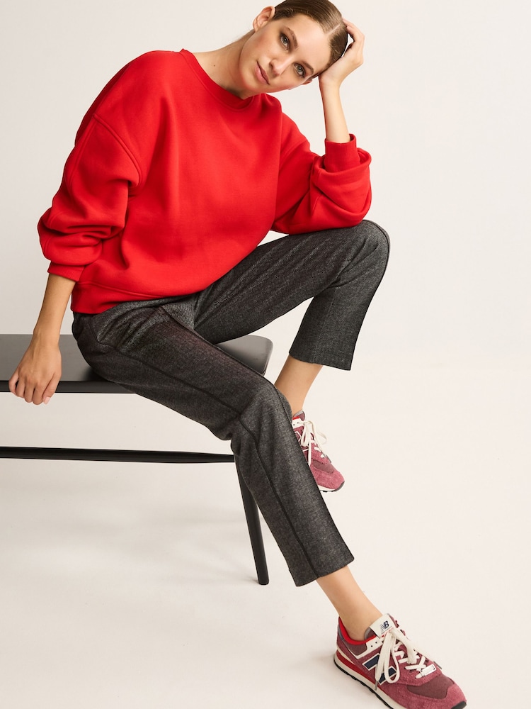 Grey Jersey Tapered Trousers - Image 2 of 7