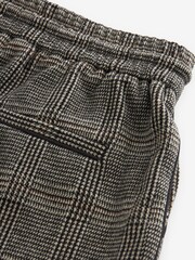 Neutral Checkered Jersey Wide Leg Trousers - Image 4 of 5