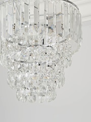 BHS Silver Paladina Crystal Easy Fit Shade Ceiling Light - Image 3 of 5