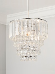 BHS Silver Paladina Crystal Easy Fit Shade Ceiling Light - Image 5 of 5